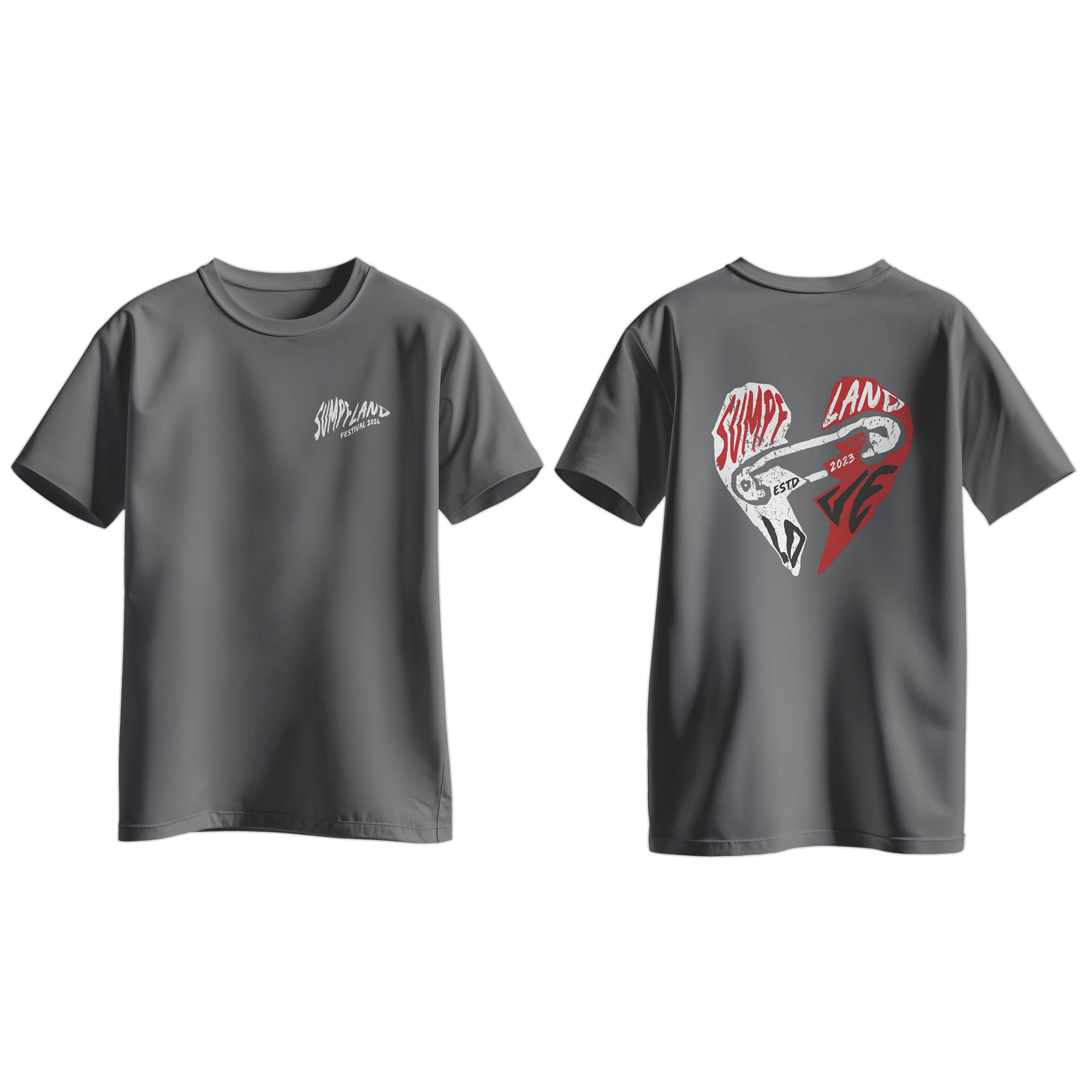 Sumpfland Festival T-Shirt 2026 Motiv: 3 Farbe: Graphit