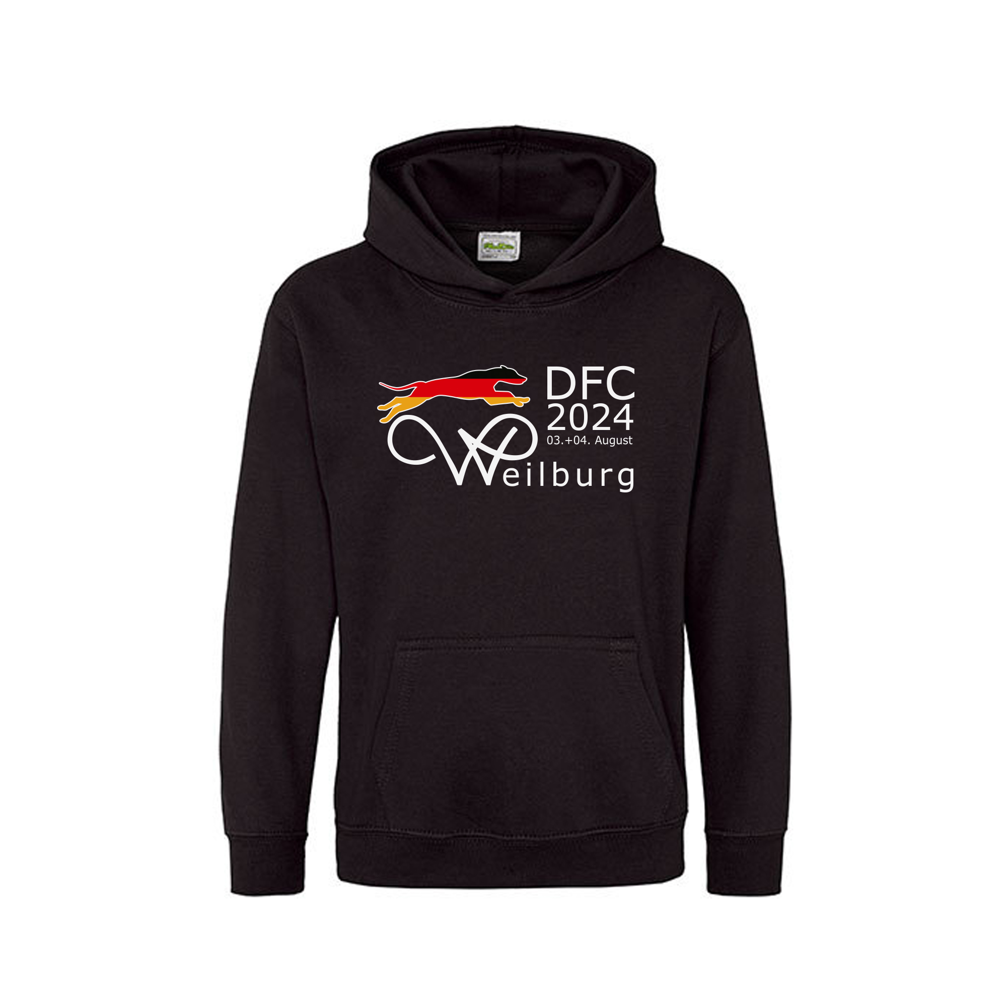 Hoodie Kids - Farbe: jet black | Größe: 3/4 (XS)
