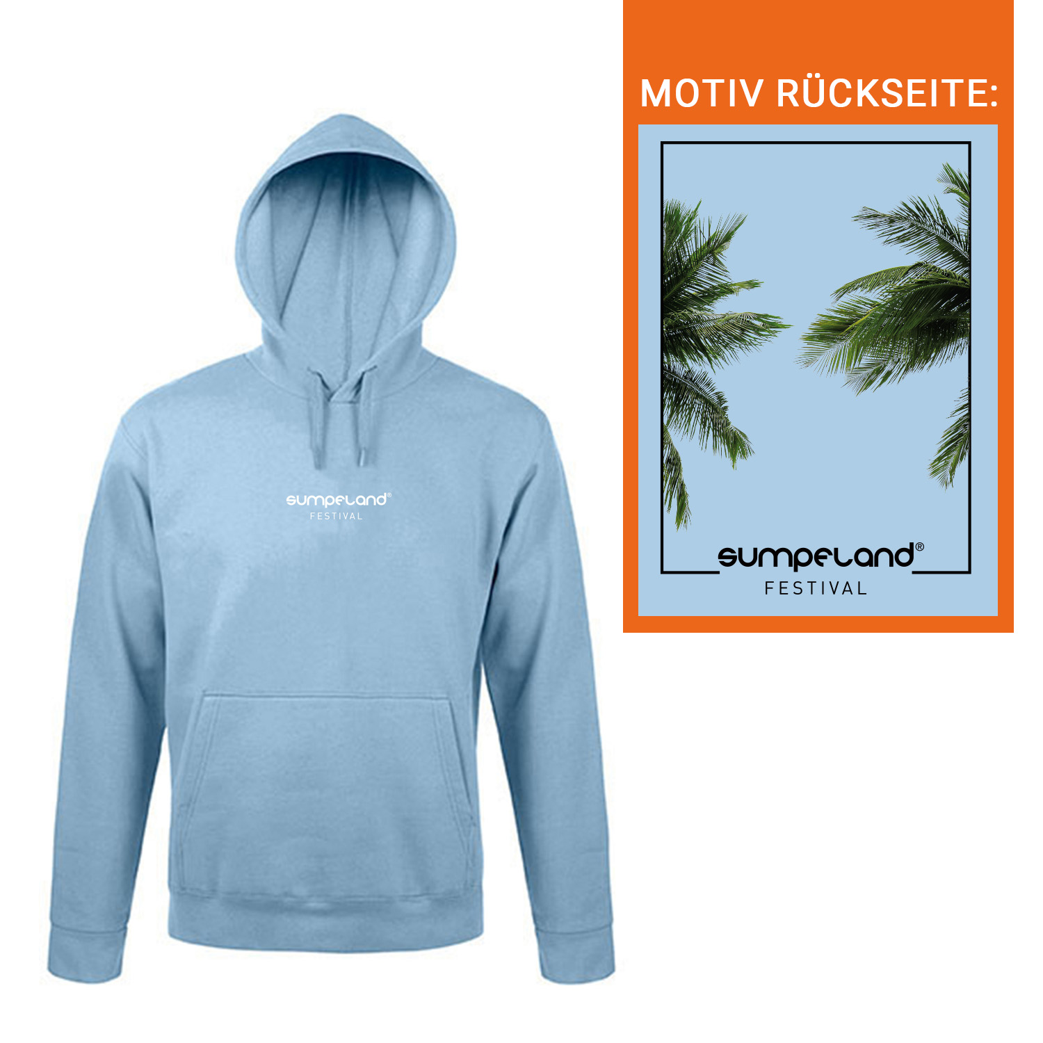 Sumpfland Festival Hoodie in Sky Blue