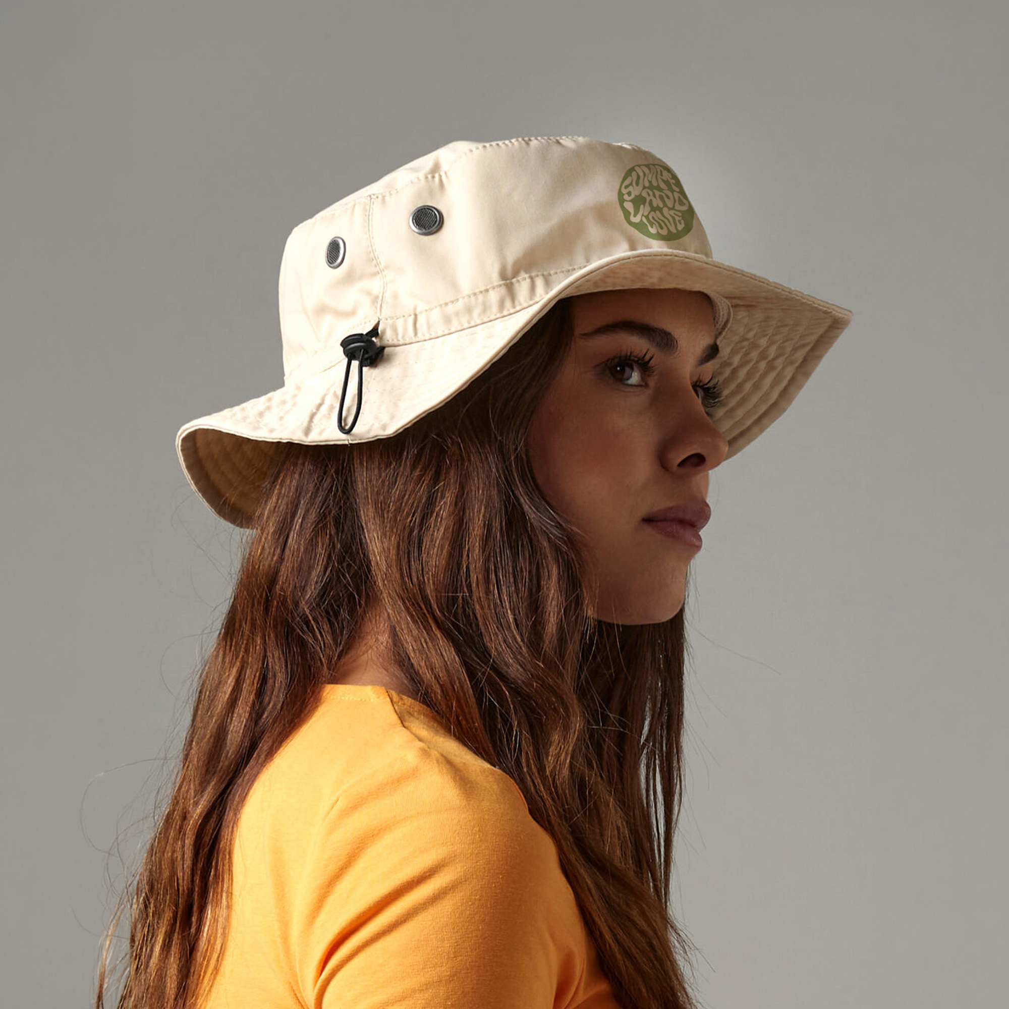Sumpfland Cargo Bucket Hat Farbe: Stone